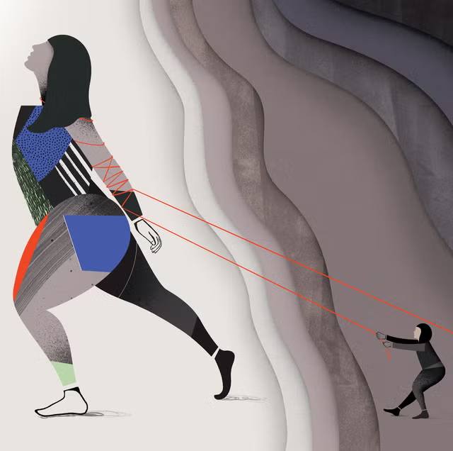 Ilustración sobre transformar el trauma en crecimiento